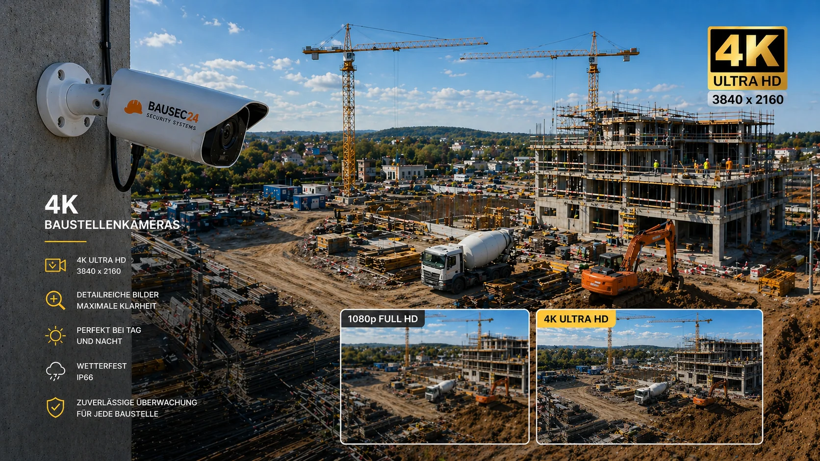 HD & 4K Baustellenkameras – BAUSEC24